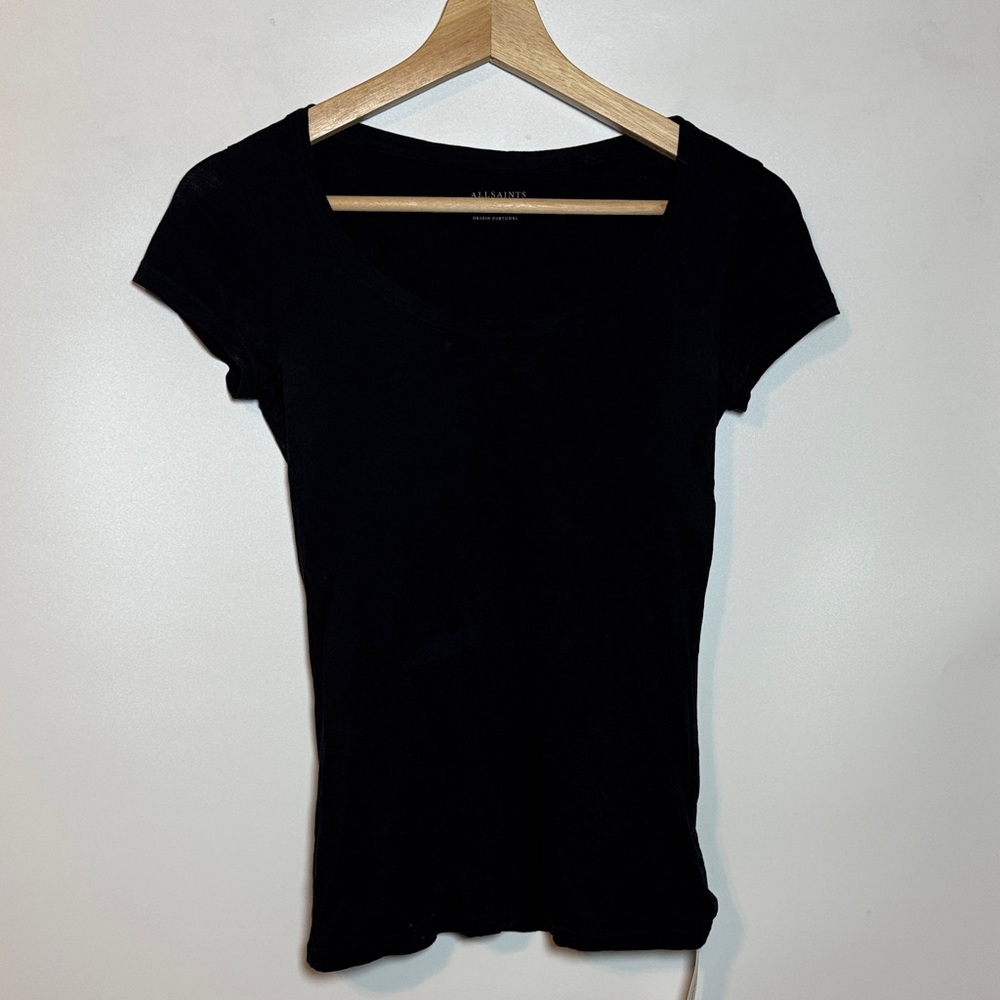 All Saints Black Short Sleeve Tee